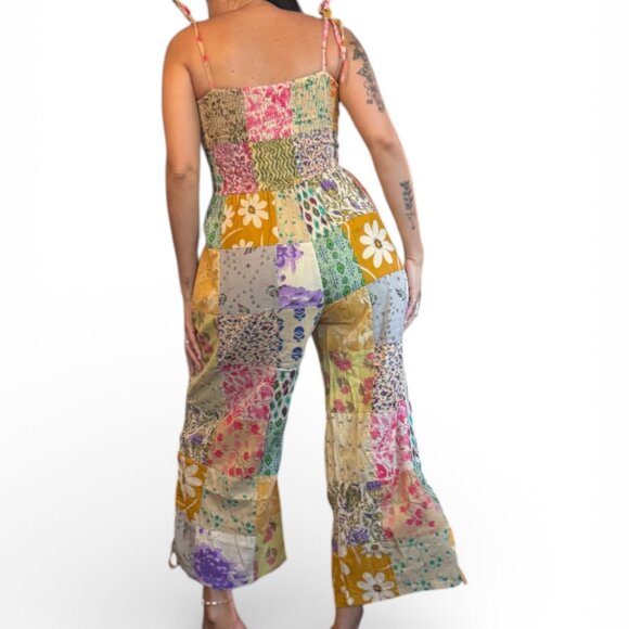 Patchwork Multicolor Jumpsuit - Picture 7 of 8
